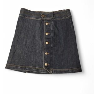 Dark navy blue INC y2k vintage button detail skirt